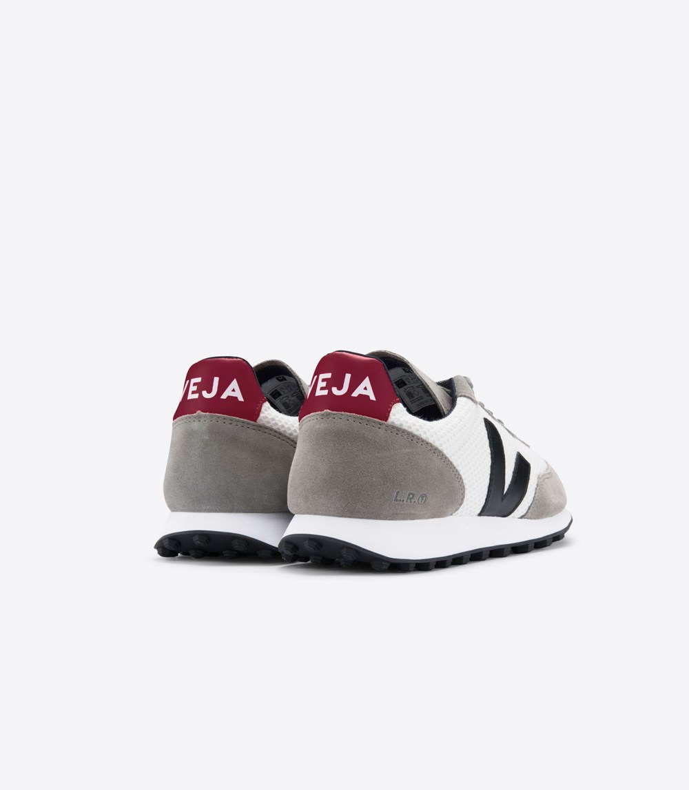 Veja Trainers Womens Grey/White/Black - Rio Branco Hexamesh Gravel - WOHZ-02195